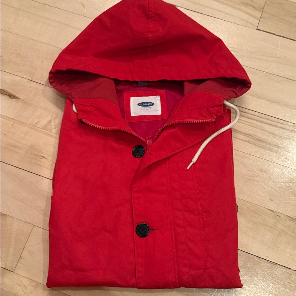 Men’s Old Navy Red Raincoat - Picture 2 of 2
